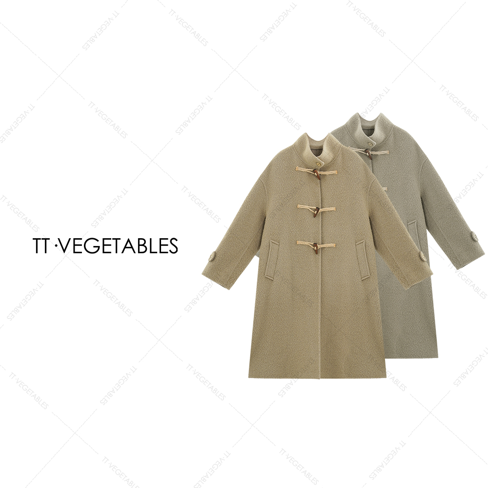 噢芬/小个子 【婉茉】羊驼毛立领牛角扣高端秋冬保暖外套大衣522545