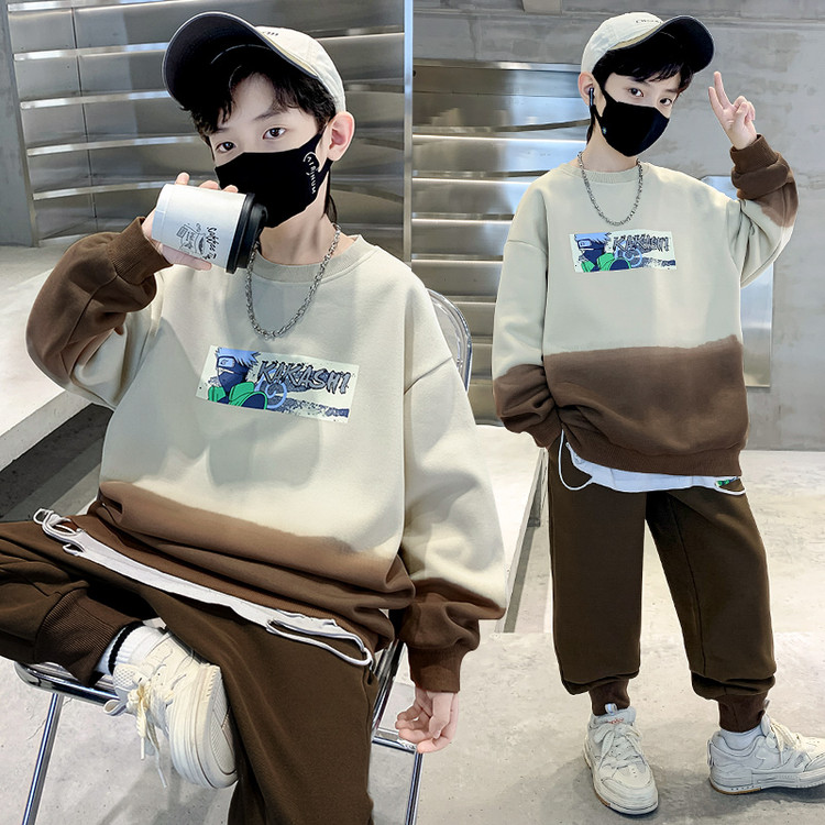 儿童装男童秋装卫衣套装2025新款炸街男孩秋季运动服春秋款酷帅潮