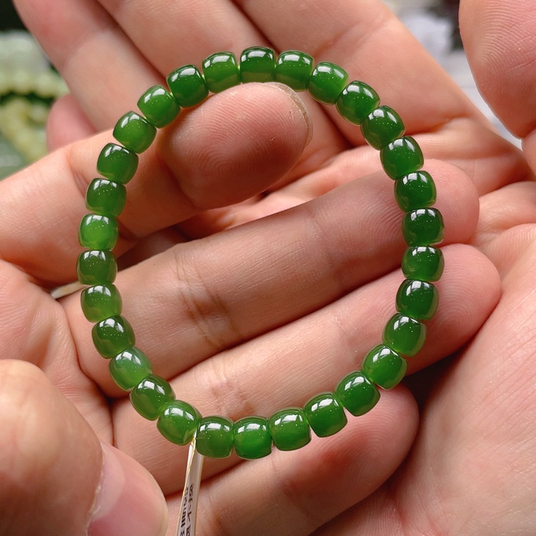和田玉（碧玉）手链未镶嵌