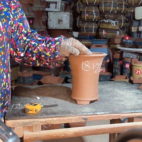 紫砂花盆兰花花盆一个