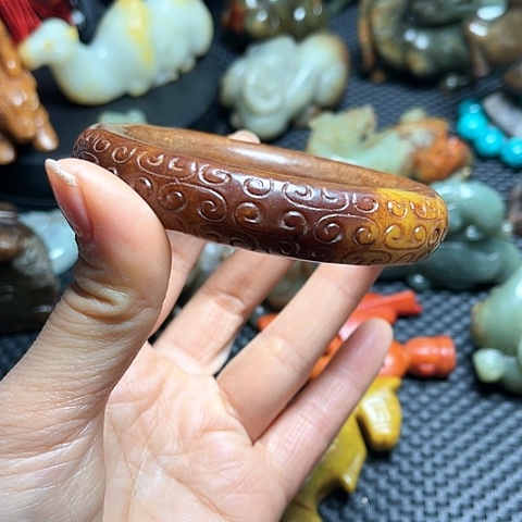 白玉菩提吊坠摆件