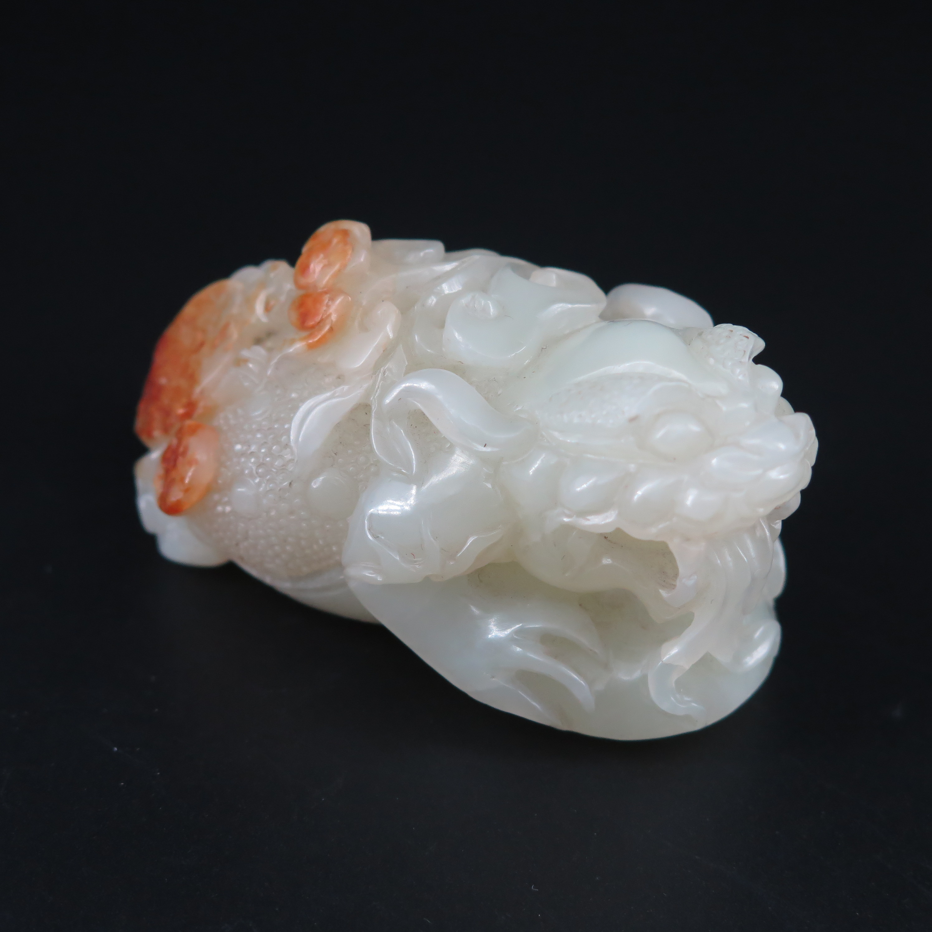 清代圆雕三足蟾暖手/HY571882/和田玉/槐荫山房