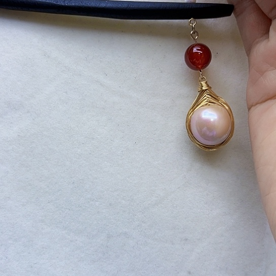 淡水珍珠胸饰银S925镶嵌