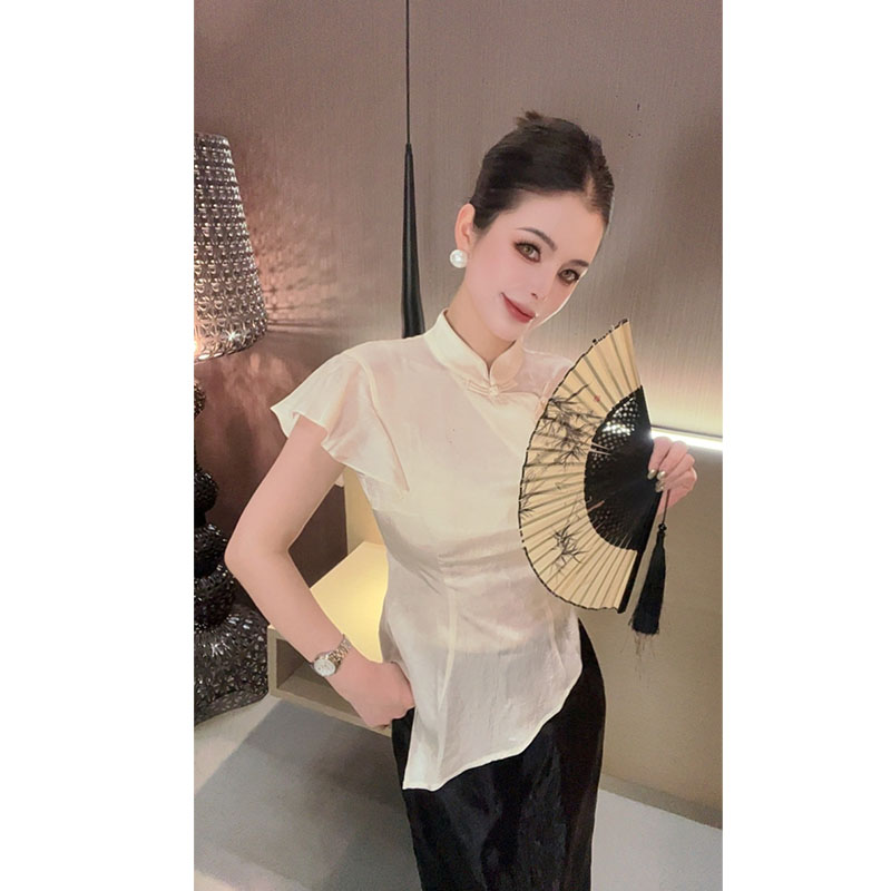 （特价）新中式国风盘扣小飞袖上衣SY30577