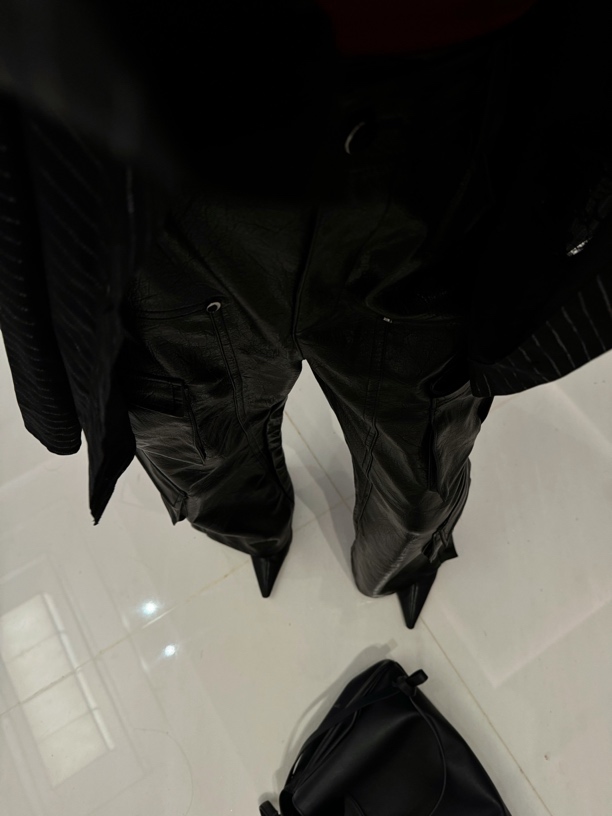 XiXi Yang Y .“黑色幽默”百搭个性时尚直筒高街休闲裤