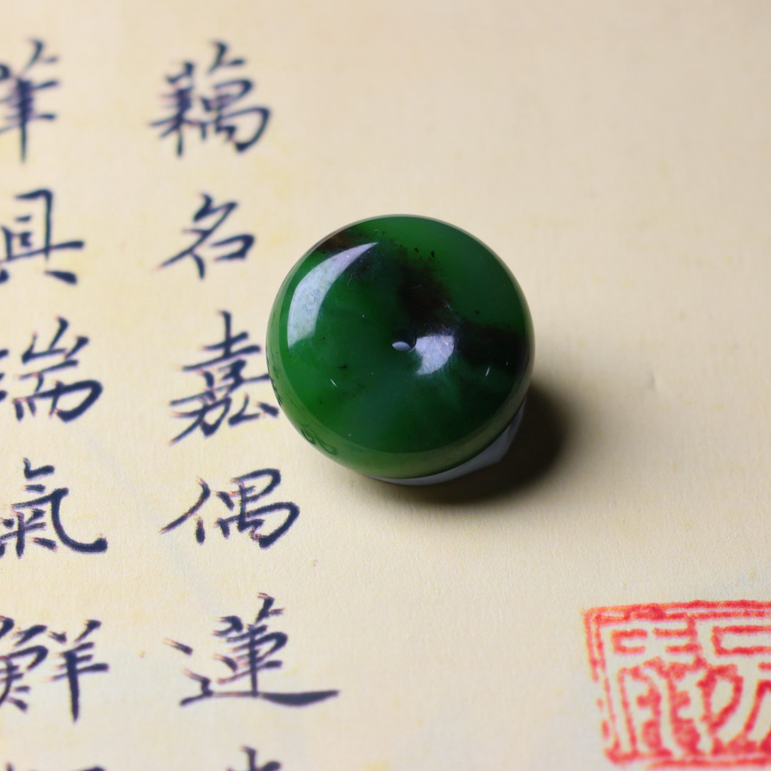 天然和田玉碧玉平安扣手工雕刻吊坠