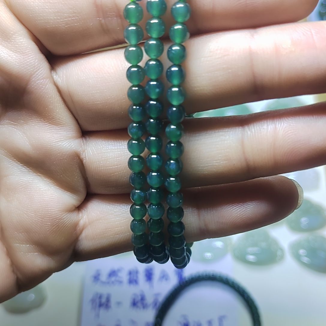 翡翠未镶嵌颈饰天然翡翠珠链项链