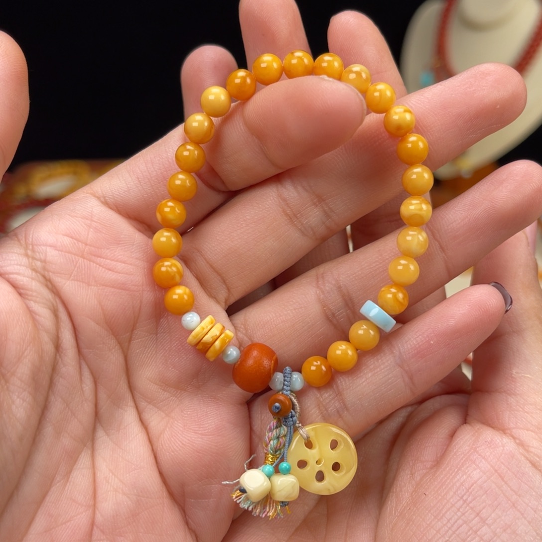 蜜蜡未镶嵌手链蜜蜡