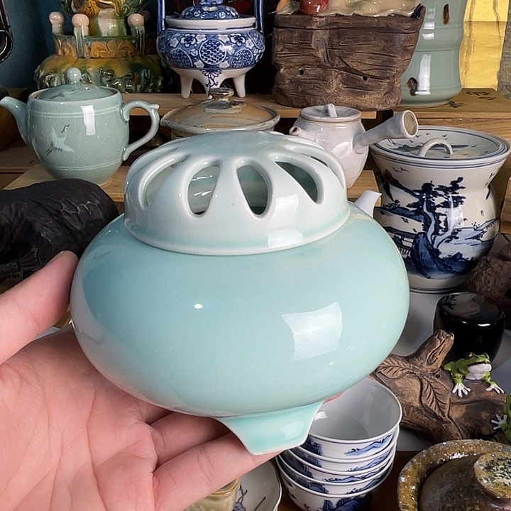 三***蟹瓷片香炉好看的不错的