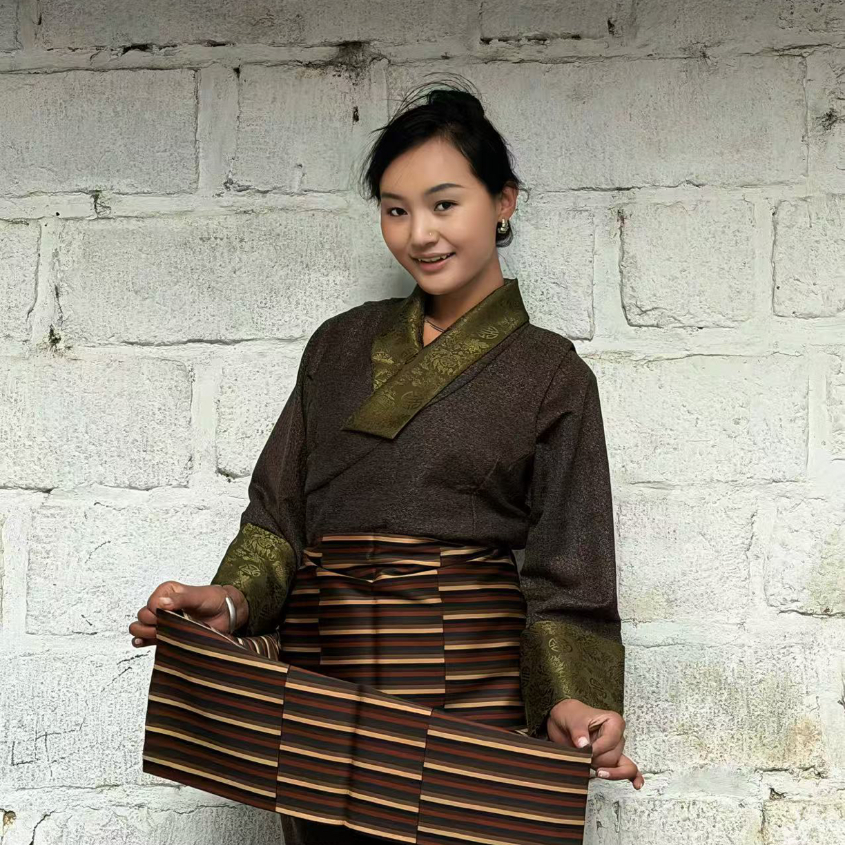 新款藏式长款衬衣邦典短款三件套拉萨发货百搭民族服饰