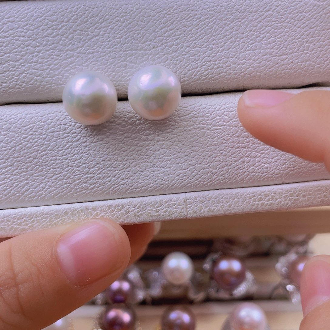 耳饰淡水珍珠银S925镶嵌