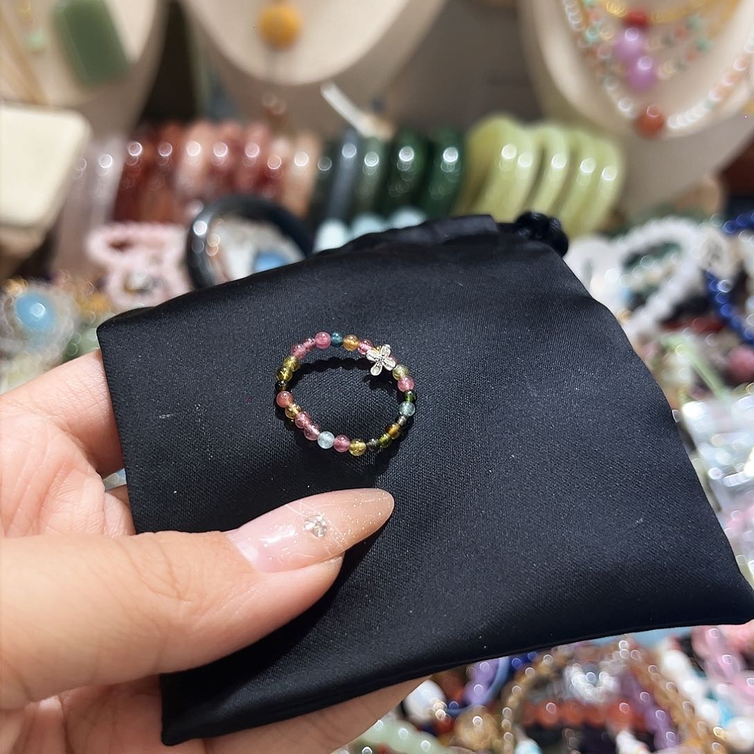 银S925镶嵌戒指碧玺南*?