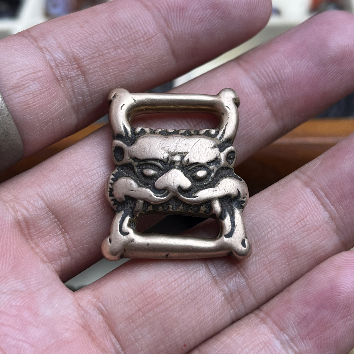 铜合金吊坠 藏传 支巴扎经书扣