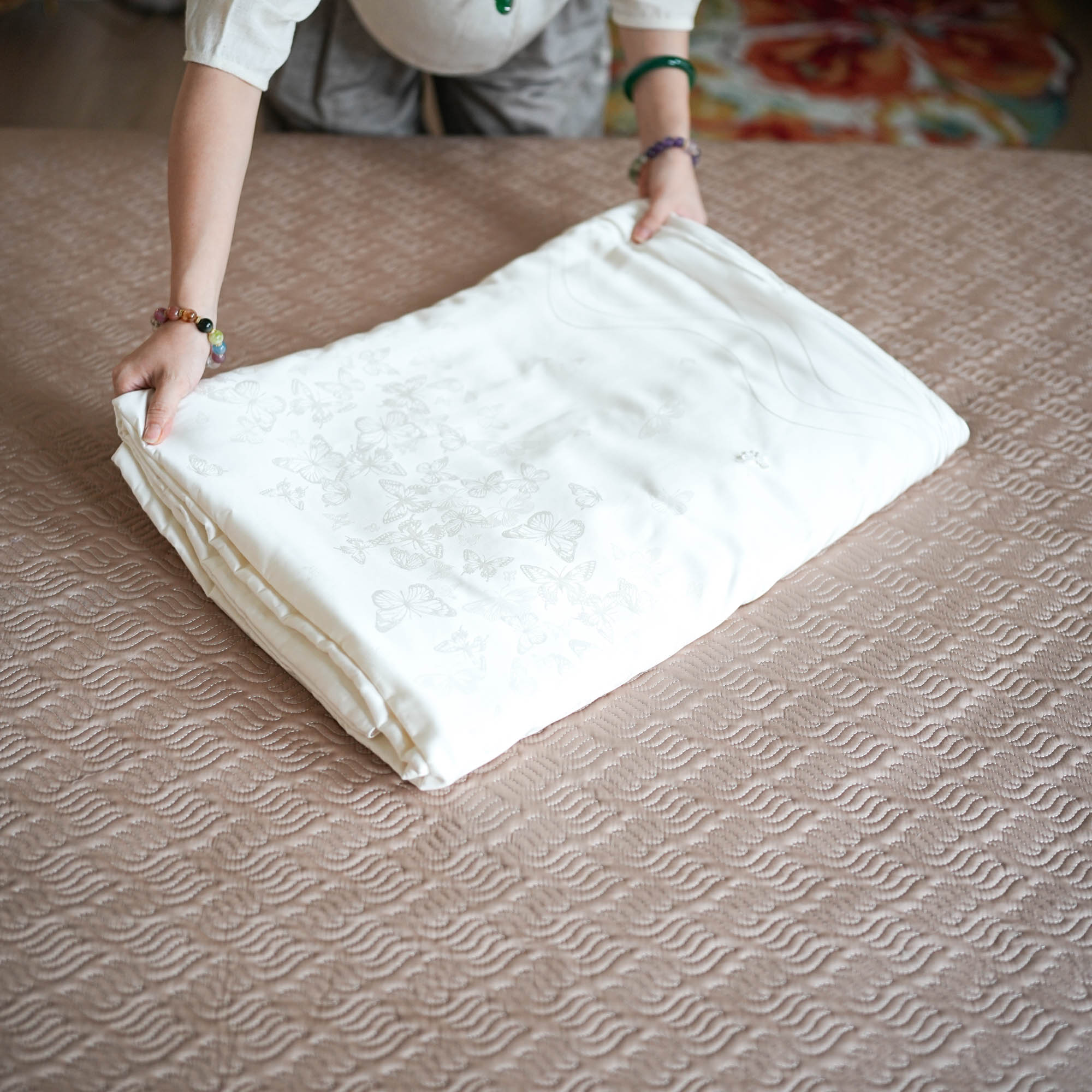 【奇居巍】轻奢蝴蝶蚕丝被夏凉被空调被 200*230/220