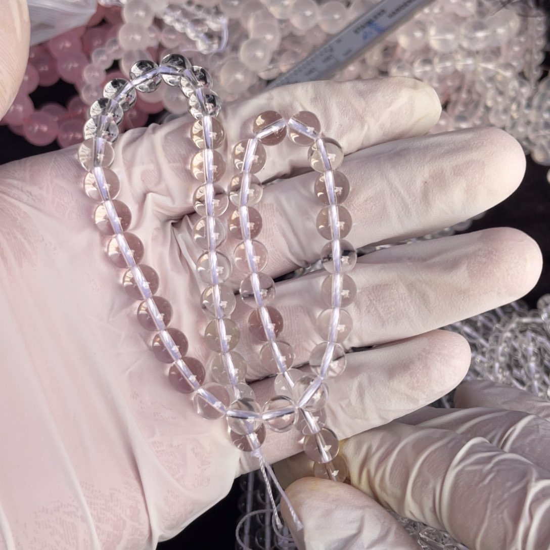 ****水晶珠宝半成品未镶嵌一条8mm白水晶双A【代购不退换】