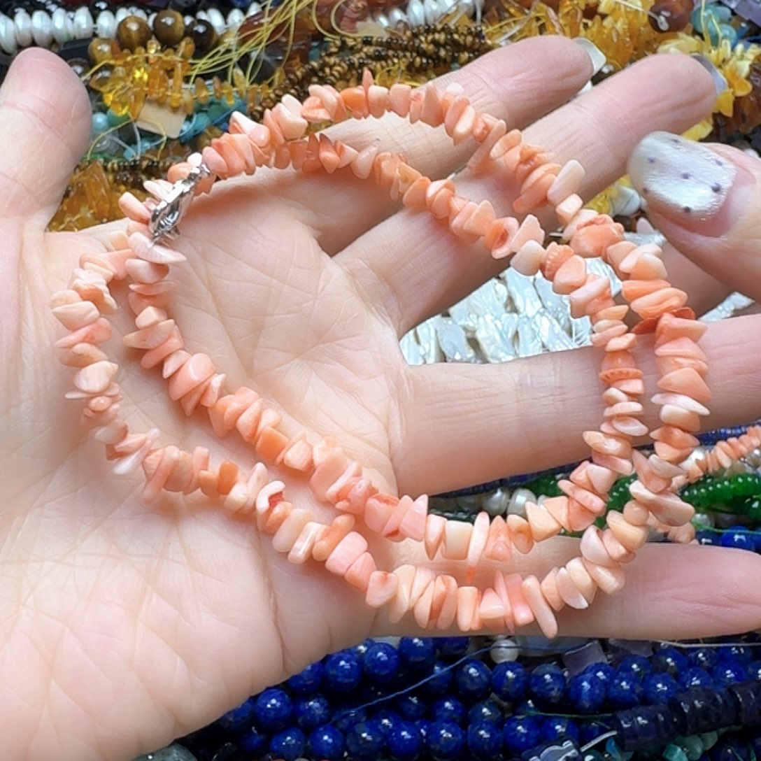 玛瑙/玉髓未镶嵌珠宝半成品一条三姑娘项链