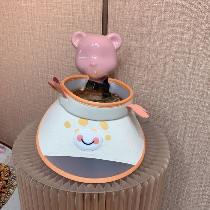 AZ419    宝宝杏色小奶牛遮阳帽  可调节 2岁以上