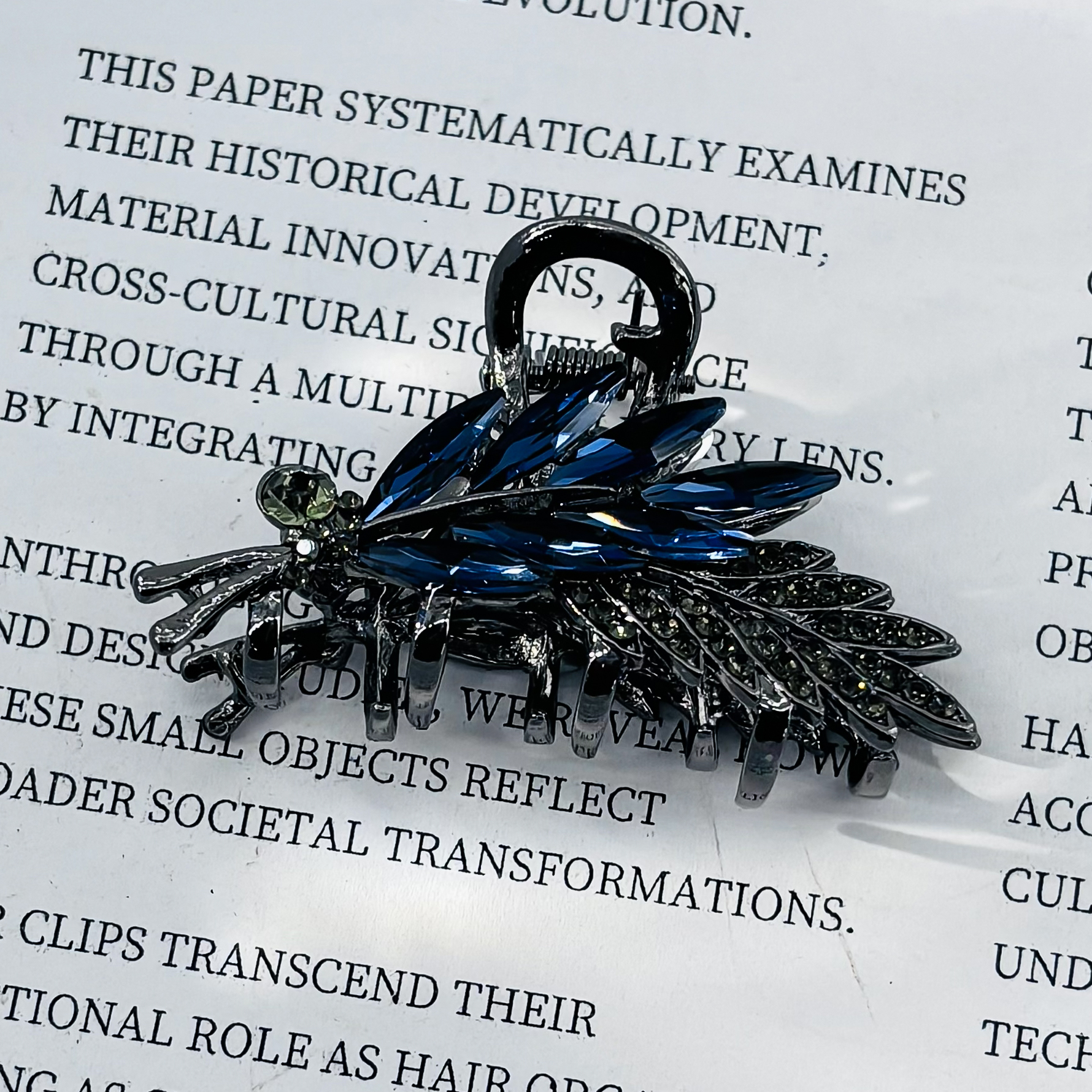 1054蓝色麦穗小抓夹