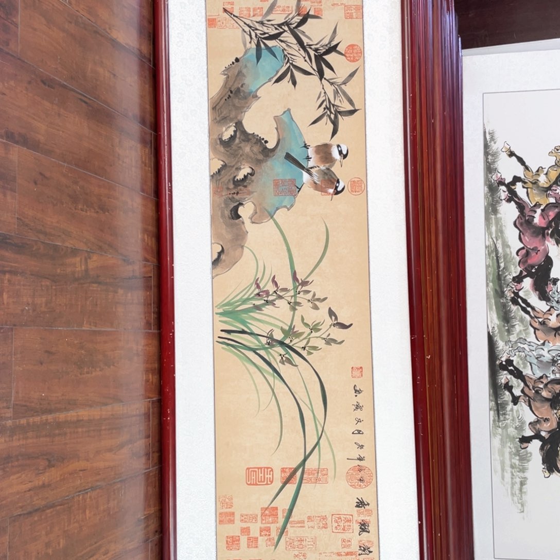 国画带框尺寸48*163厘米