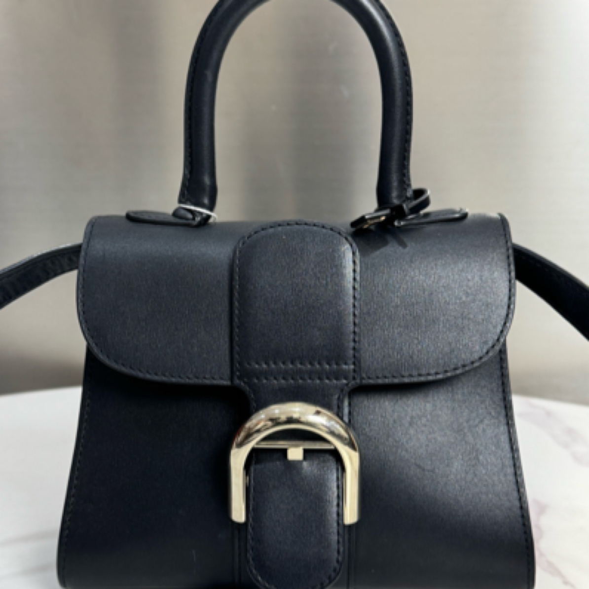 99新 Delvaux/德尔沃 Brillant天然小牛皮斜挎包11626956