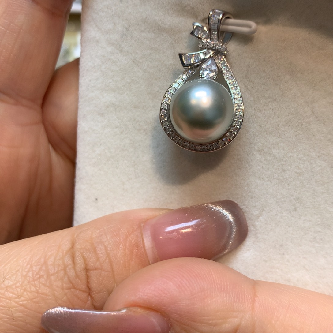 海水珍珠颈饰银S925镶嵌