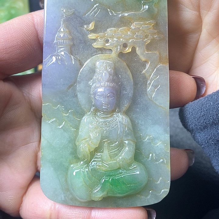 白玉菩提吊坠x****9摆件