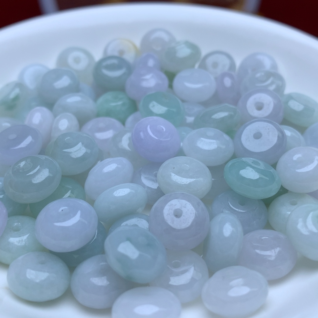 【闪购商品】翡翠手链未镶嵌卡5乘10冰算盘40个单圈