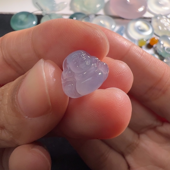 芮***定制翡翠未镶嵌紫佛