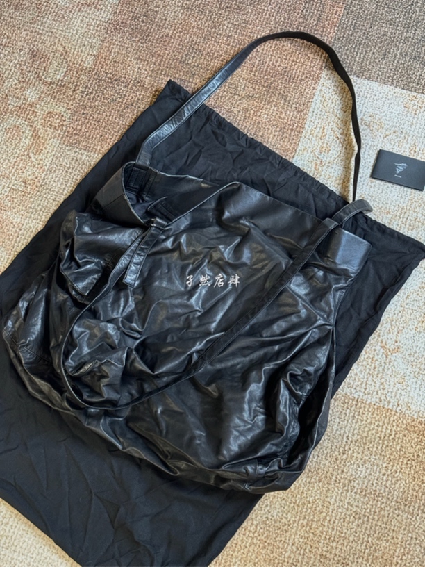 yohji yamamoto山本耀司discord牛皮单肩包肩带可调节