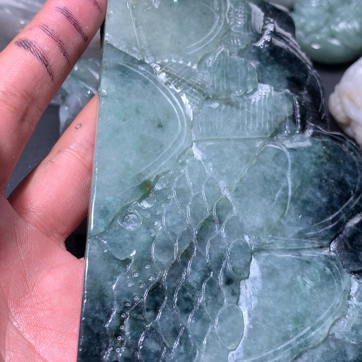 翡翠未镶嵌颈饰保真天然a货翡翠