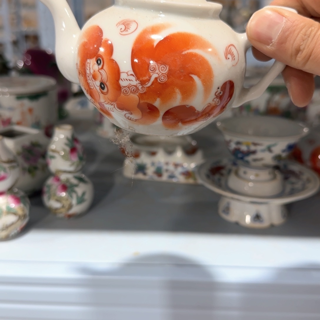 瓷片摆件手绘瓷器处理了