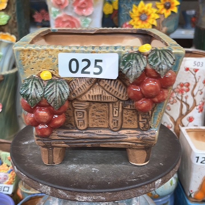 紫砂花盆粗陶材质多肉花盆