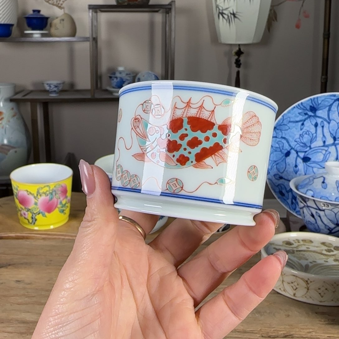 杯景德镇陶瓷柴烧多人