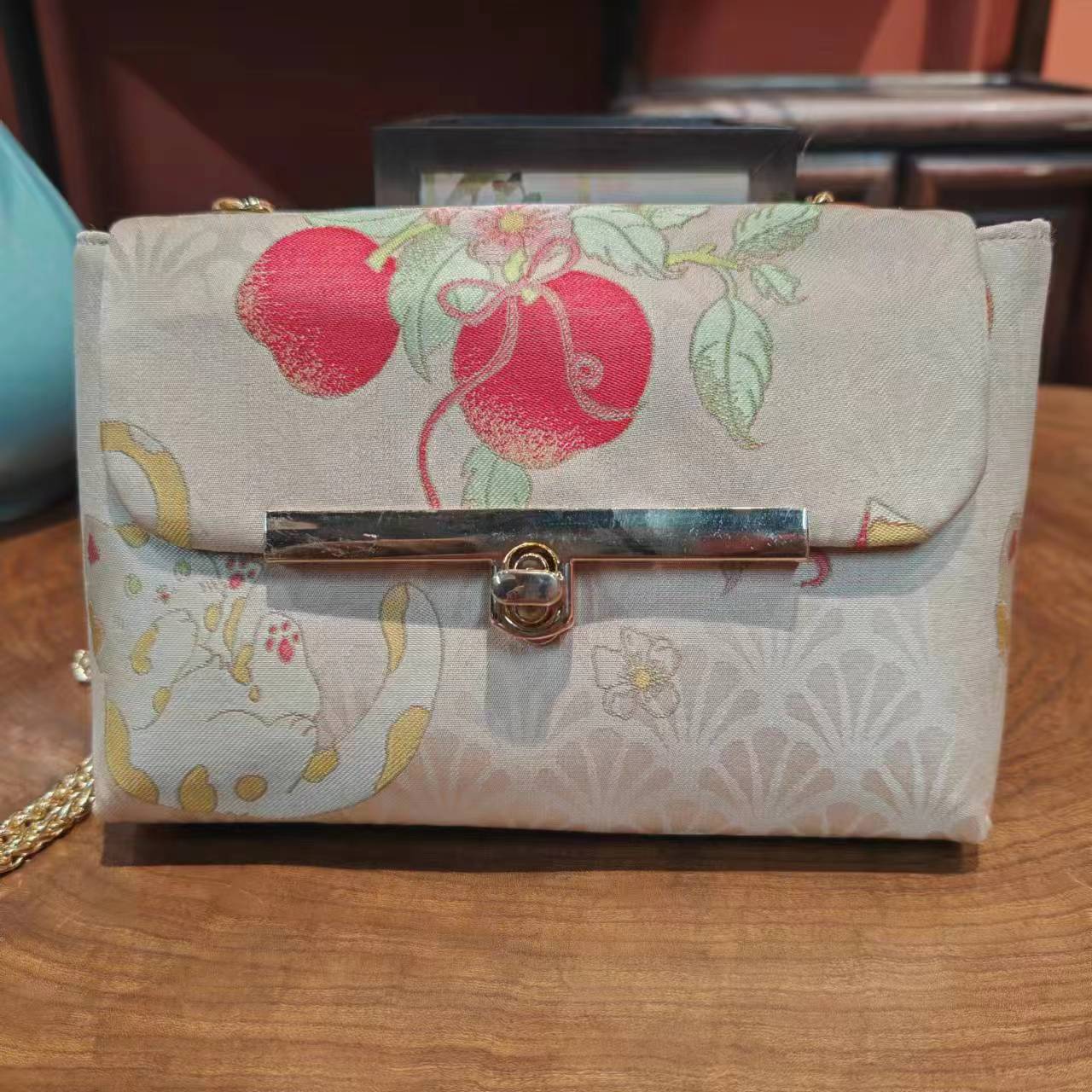 宋锦口盖包斜跨手提包女汉服配包单肩斜挎包百搭女士包时尚潮流4