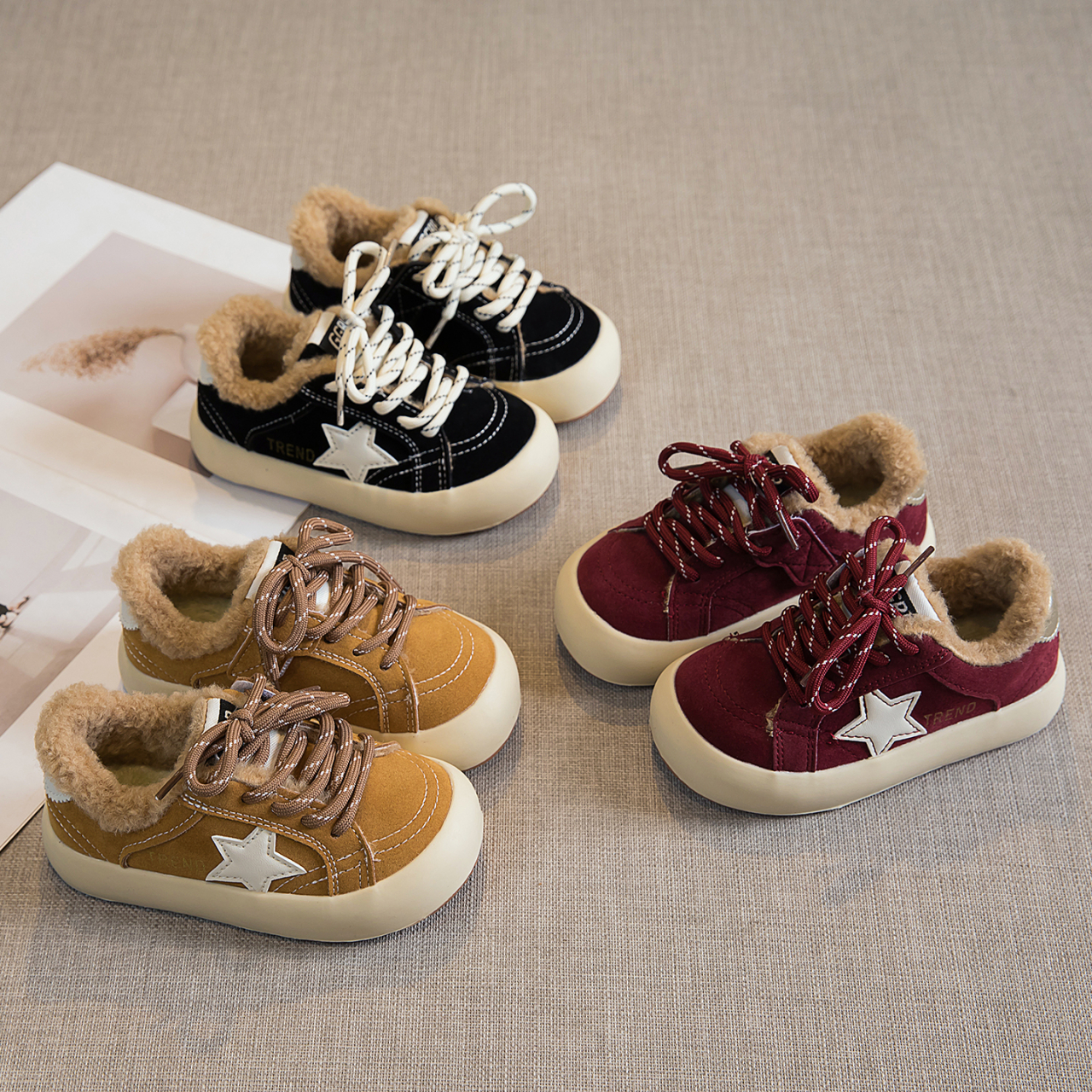 男女童棉鞋2025冬季新款儿童加绒加厚宝宝保暖星星鞋运动鞋