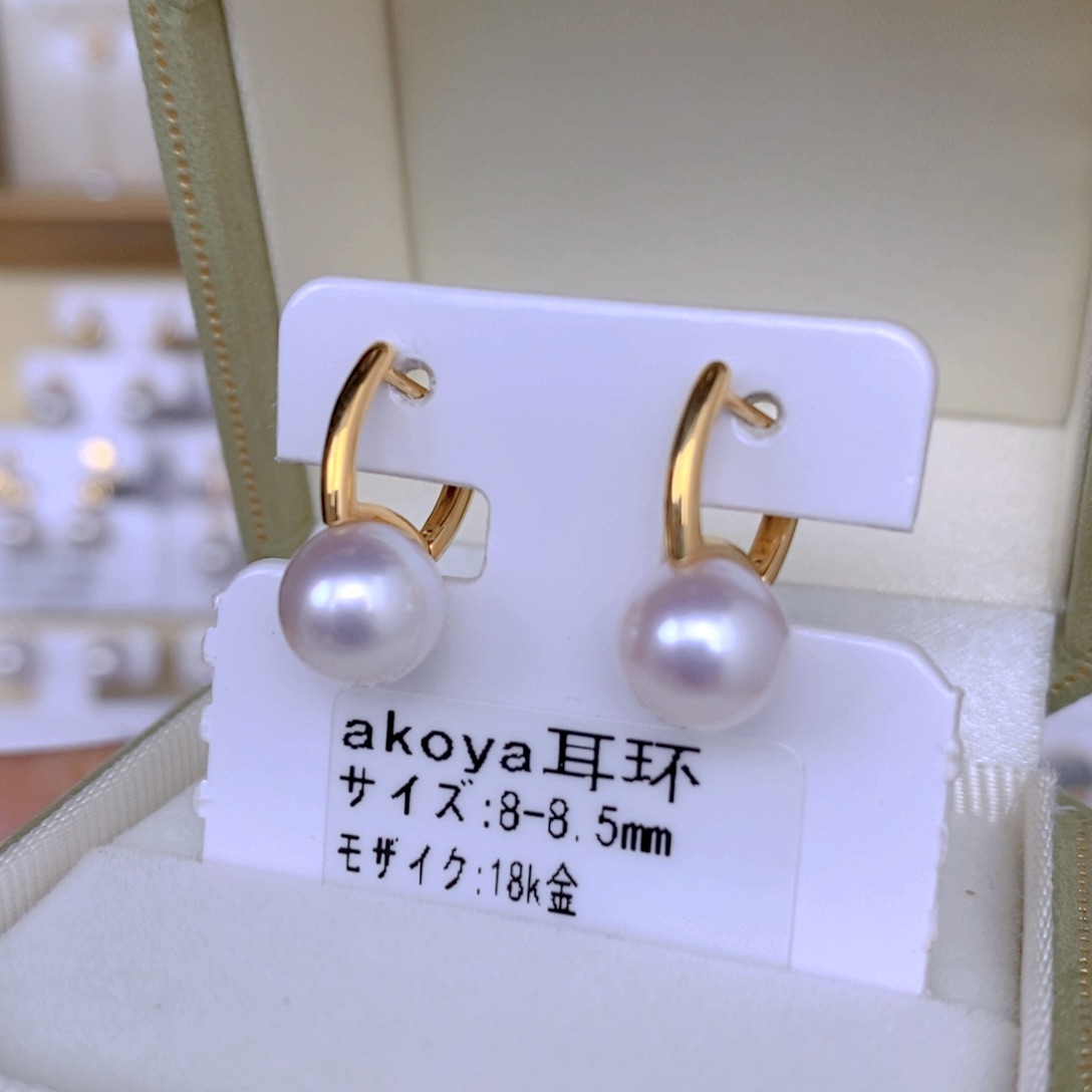 海水珍珠耳饰18K金镶嵌