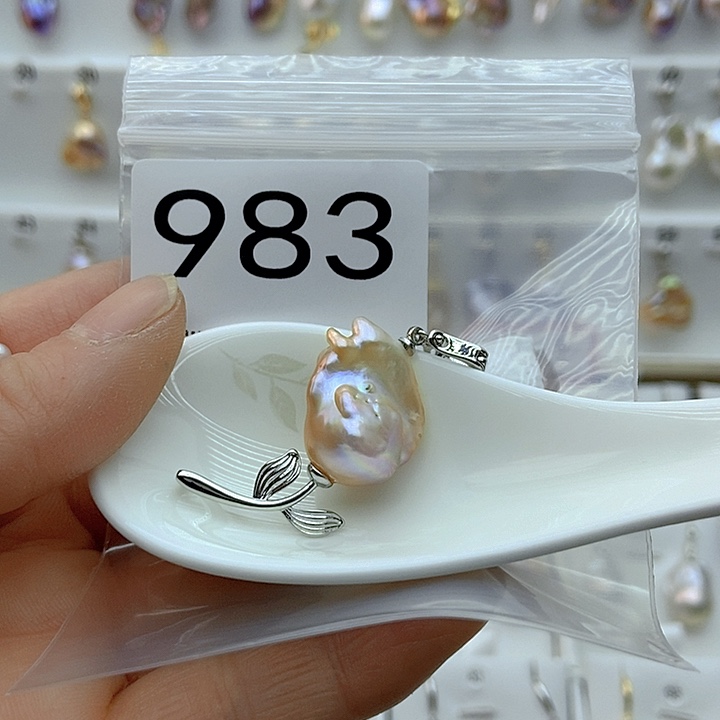 淡水珍珠颈饰银S925镶嵌