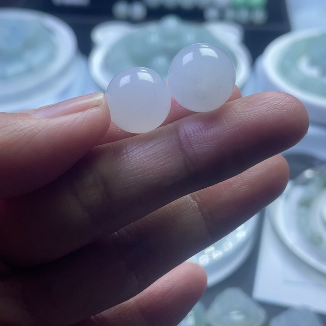 定制翡翠未镶嵌裸石定制卡12+圆珠手串17颗