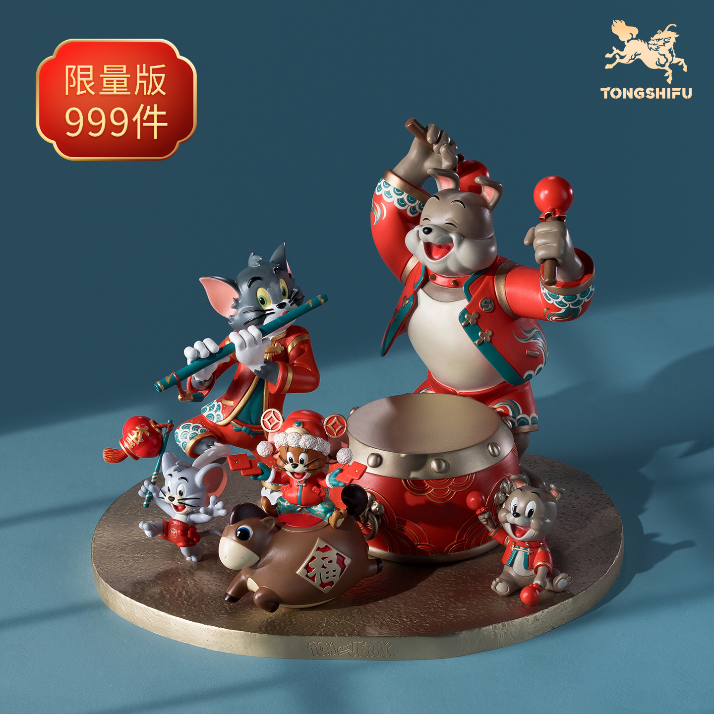 铜师傅《猫和老鼠》全家欢 正版授权限量手办 新年喜庆创意摆件送礼