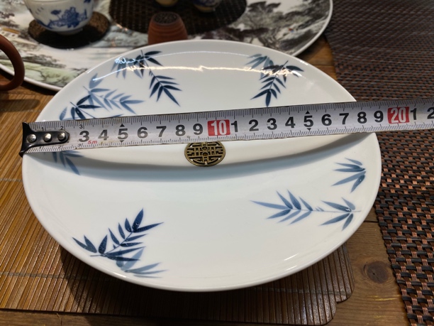 文创手改·墨绘竹排水壶承（18.5X5）