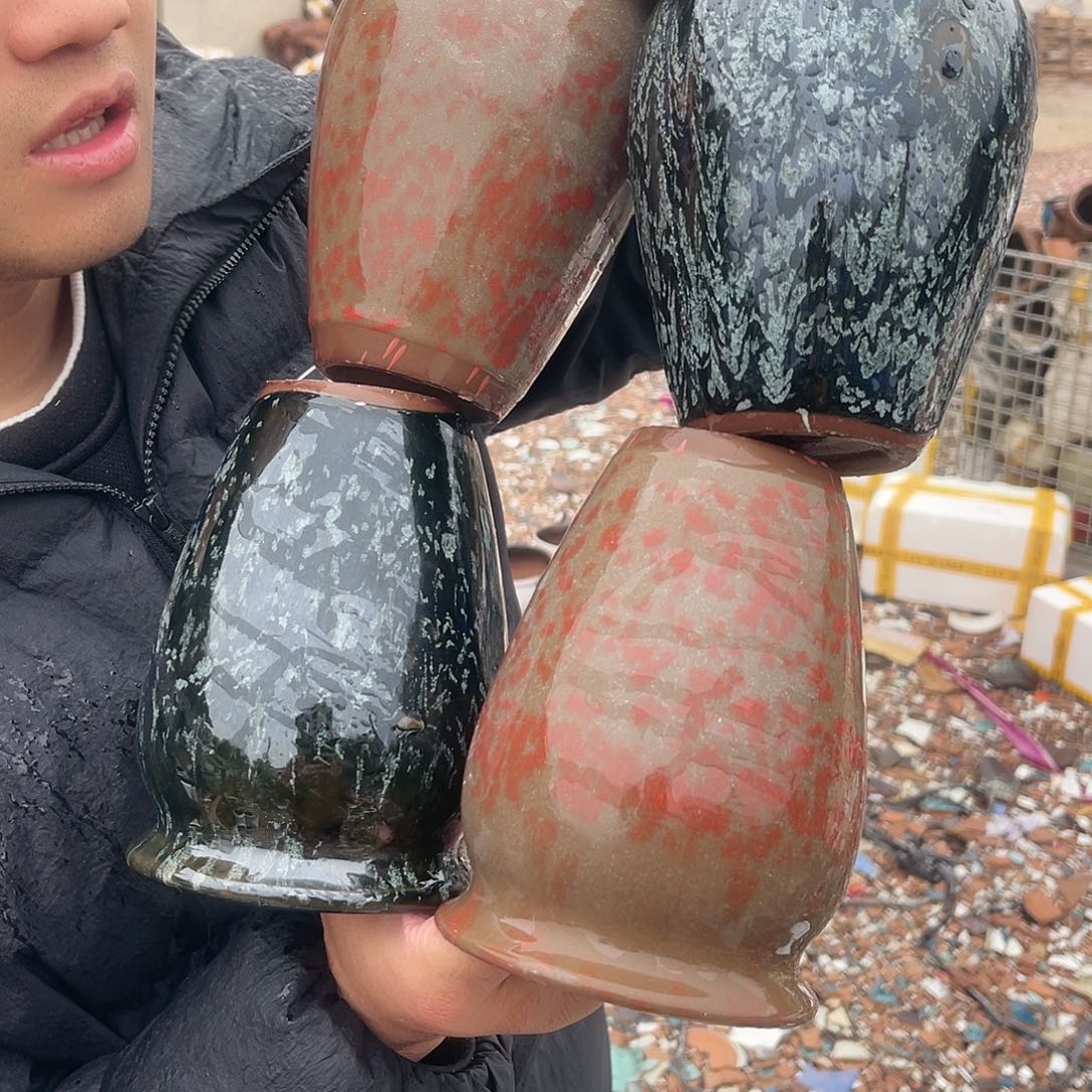 红陶扬扬花盆0222-1031