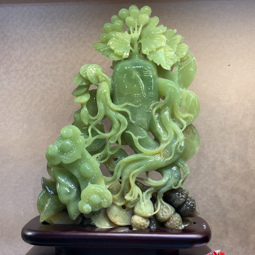 【闪购商品】蛇纹石玉摆件覆膜未镶嵌