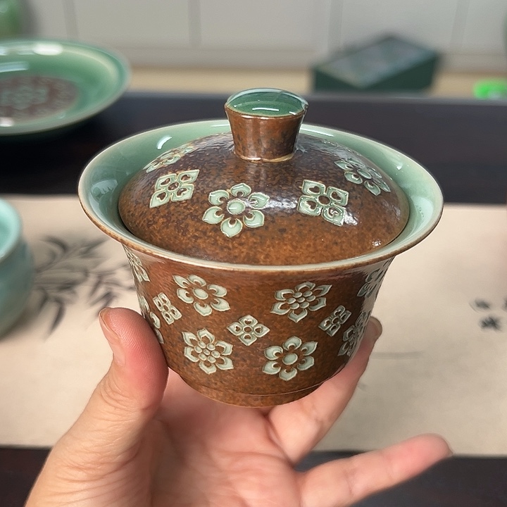 龙泉云间青瓷小米茶器