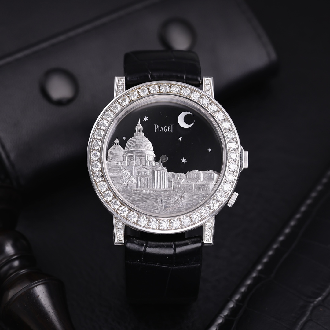 95新 Piaget/伯爵 G0A40564 白金原钻 双层表盘浮雕 43mm 单表