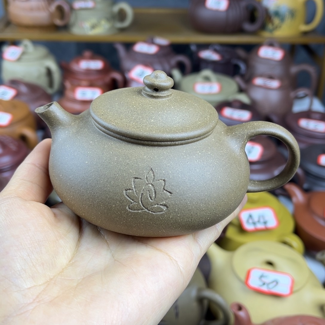 紫砂茶壶宜兴紫砂壶寒江