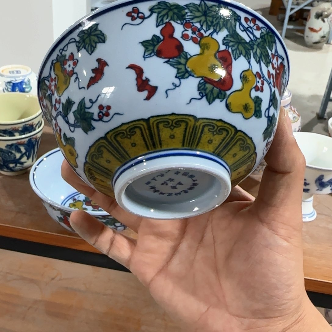 瓷片摆件手绘瓷器全部处理