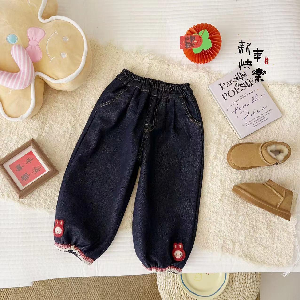 GP汤圆童装【新年限定款】冬季韩系甜美加绒老爹裤（年款）YA-3670