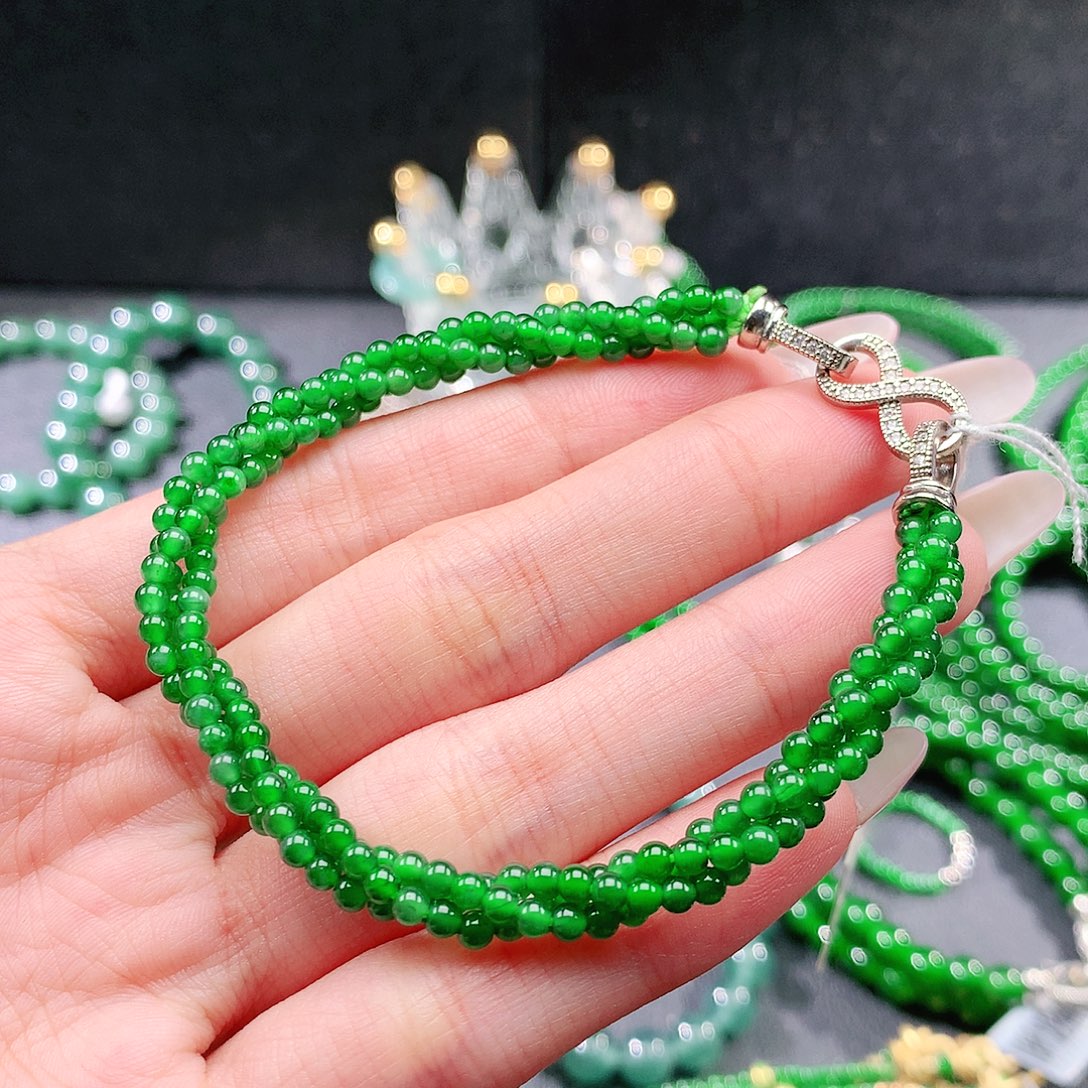 翡翠未镶嵌手串手链