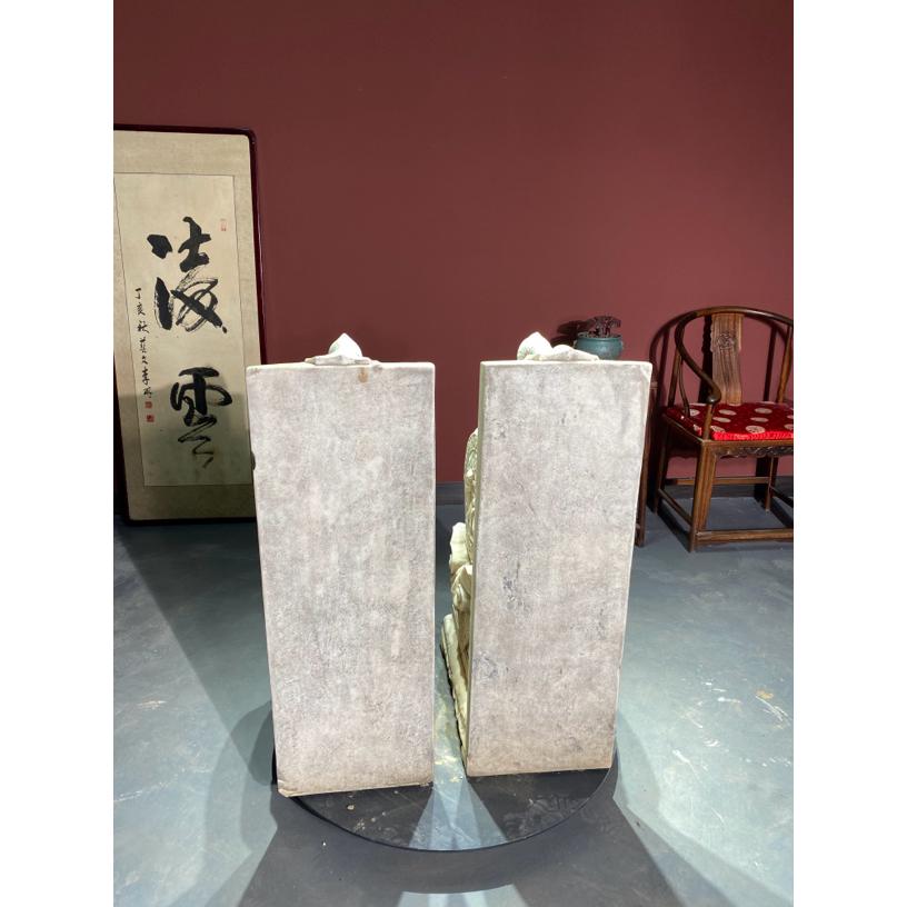 汉白玉抱鼓石门墩纯手工