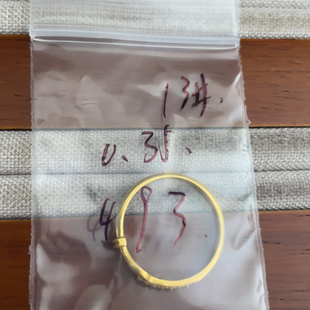 克重0.35 13号 马蹄6D戒指 足金999